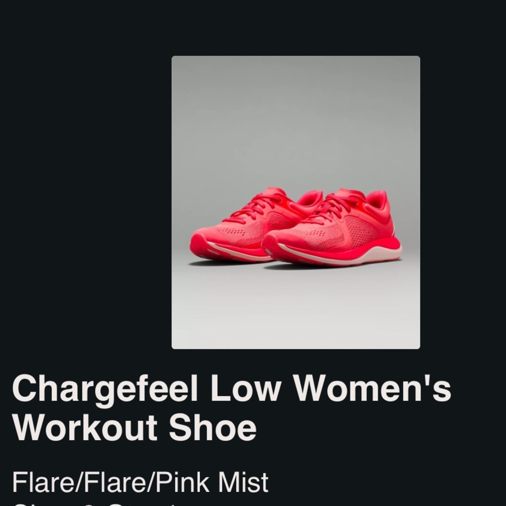 Lululemon Chargefeel Pink Athletic Shoes Low Profile